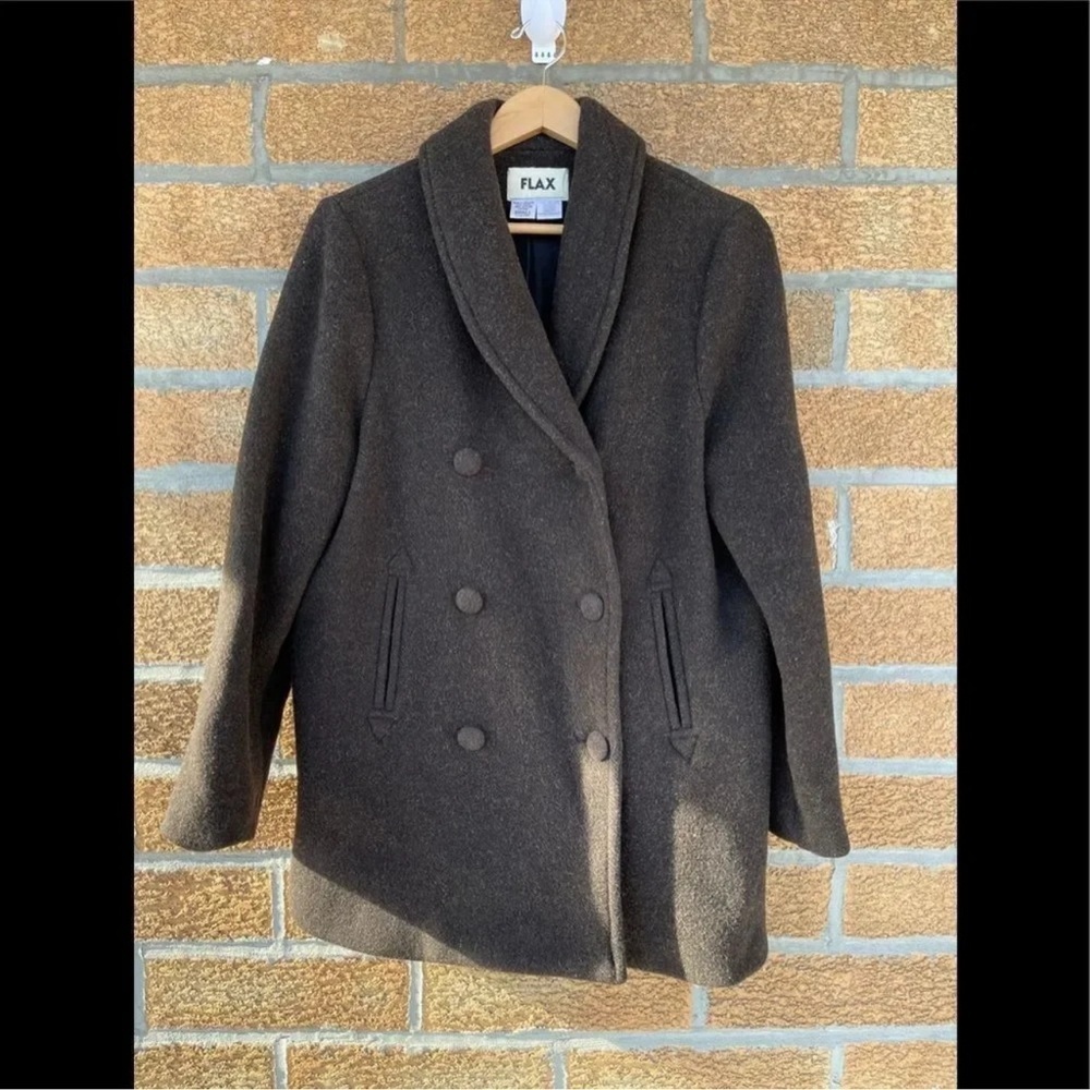 Flax wool coat size small